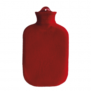 2,0 Liter Wärmflasche mit Konturbezug, rot