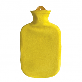 2,0 Liter Wärmflasche mit Konturbezug, gelb